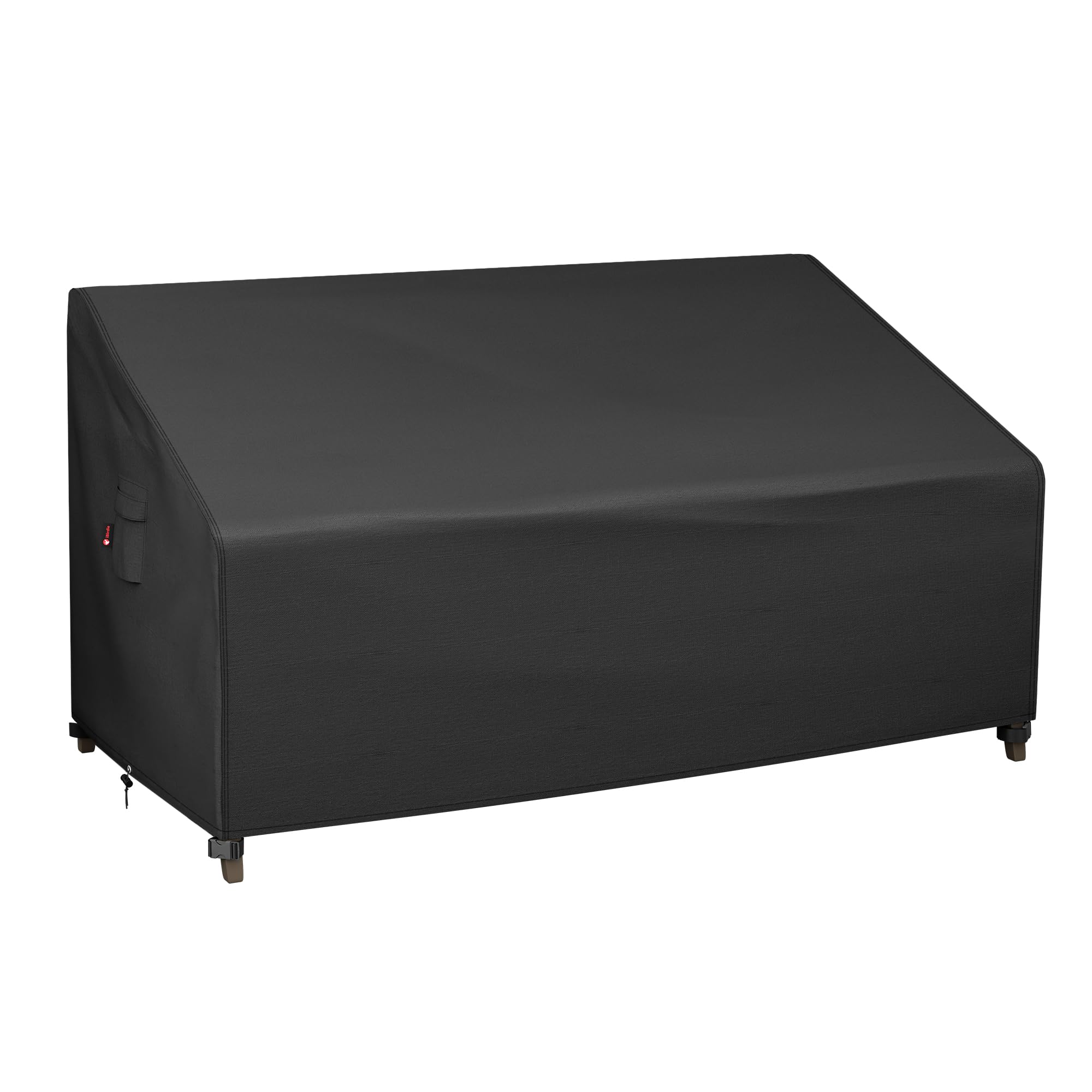 Ibirdie Patio Furniture Sofa Covers 78W X 42D X 32H 3-Seater Inch Outdoor Waterproof Couch Loveseat Bench Cover, Black