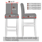 Lellen Jacquard Bar Chair Stool Cover - 4 Pack Stretch Chair Slipcover Pattern For Short Swivel Dining Chair-Counter Height Side Chairs (125840)