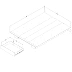 South Shore Cavalleri Platform Bed, Queen, Nordik Oak