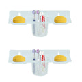 YO INDIA Acrylic Plastic Unbreakable Soap Dish Tooth Paste Brush Holder [Transparent, Set of 2pcs]