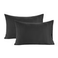 Lane Linen 100% Organic Cotton Black Pillow Cases - Set of 2 - 20x26
