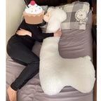 Hofun4U Llama Plush Pillow, 51 Inch Alpaca Plush Long Body Pillow, Alpaca Stuffed Animal, Christmas Holiday Birthday Gift (White
