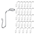uxcell 30 Pcs Clothes Hanger Connector Hooks, Metal Hanger Extender Hooks for Wooden Metal Clothes Hangers Silver Tone