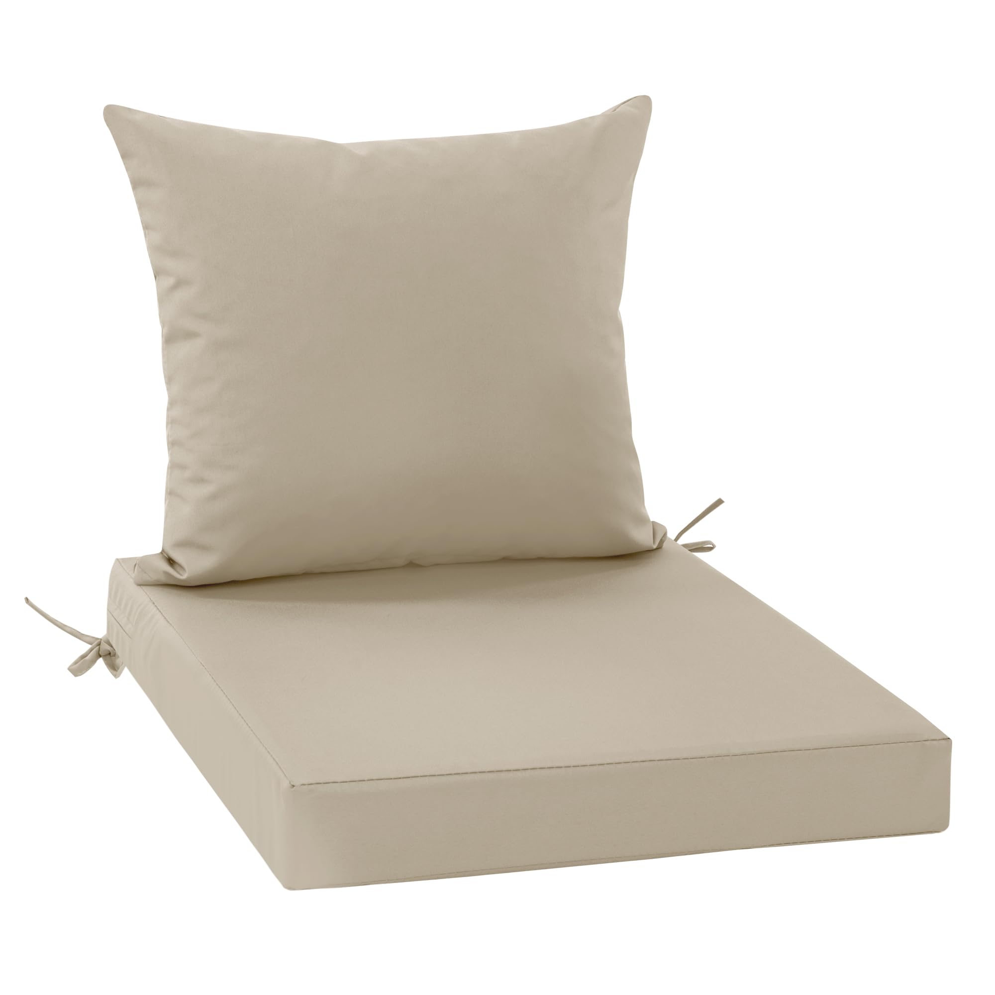Summsun Outdoor Chair Cushions, Waterproof Backrest And Deep Seat Cushion Set For Patio Furniture, Outdoor Sofa Replacement Cush