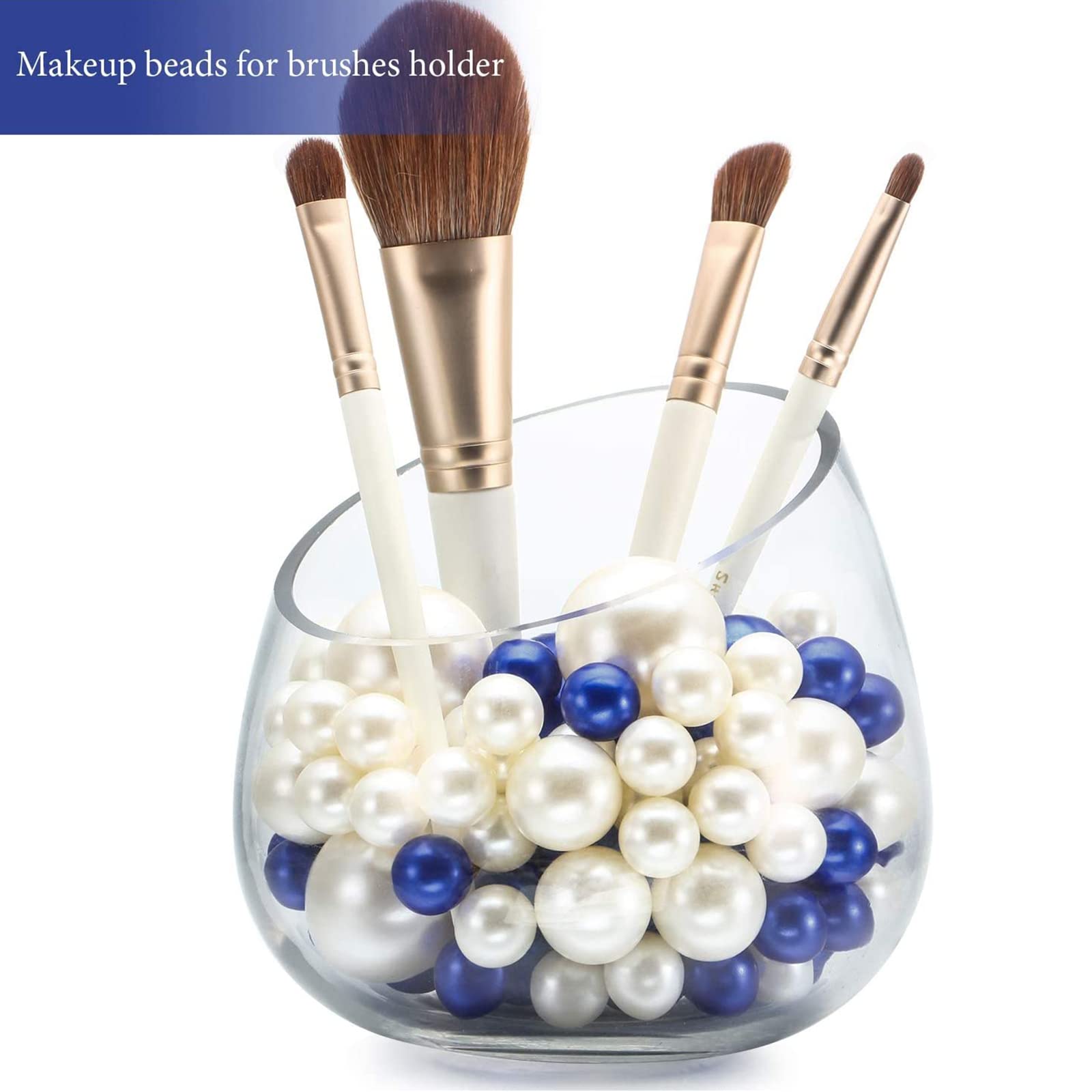 200 Pieces Floating No Hole Pearls And 6500 Pcs Transparent Water Gels,Floating Beads Pearls For Vases,Pearl Beads For Home Wedd