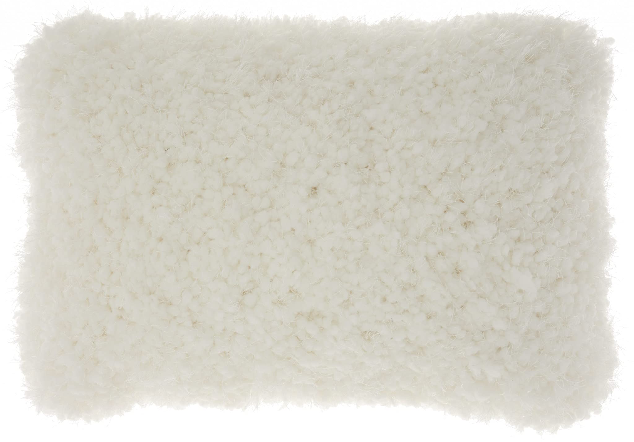 HomeRoots 100% Polyester White Knubby Plush Lumbar Throw Pillow