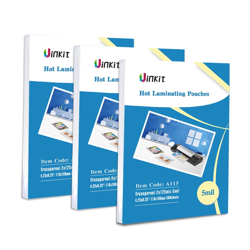 Uinkit 300Pack Thermal Laminating Pouches Card Size 4.3X6.3Inches 5Mil Thickness Laminating Sheets For Extra Protection Sealed 4