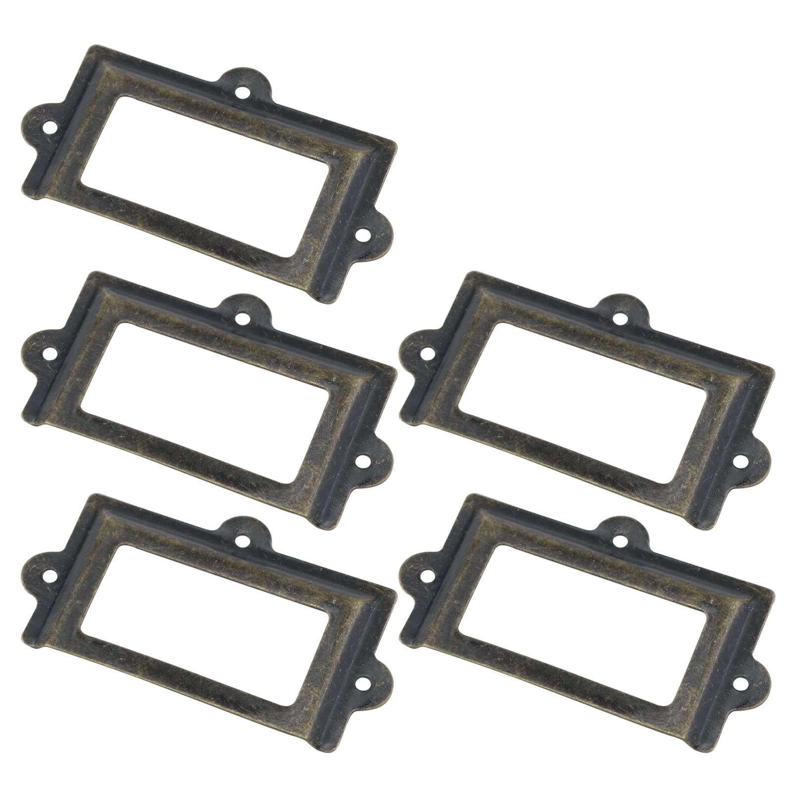 Antrader 5Pcs 107 X 61Mm Large Tag Label Holder Office File Cabinet Shelves Drawer Handle Business Card Holders With Mounting Sc