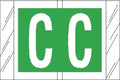 Tabbies Original Col'R'Tab 12000 Series Alpha Labels, Light Green, C', 1'H X 1-1/2'W, Heavy Duty & Fade-Resistant, Made In Th