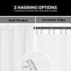 Deconovo Blackout Curtains For Bedroom?hermal Insulated, Noise-Reducing, Energy-Efficient Drapes For Privacy & Soundproofing?deal For Parents, Seniors?8W X 72L Inch, Pure White, 2 Panels
