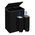 Double Laundry Hamper with Lid, 150L Large Laundry Basket 2 Compartments