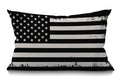 Smooffly Grunge American Flag Usa Flag Black And White Waist Lumbar Cotton Linen Home Living Room Decorative Throw Pillow Cases