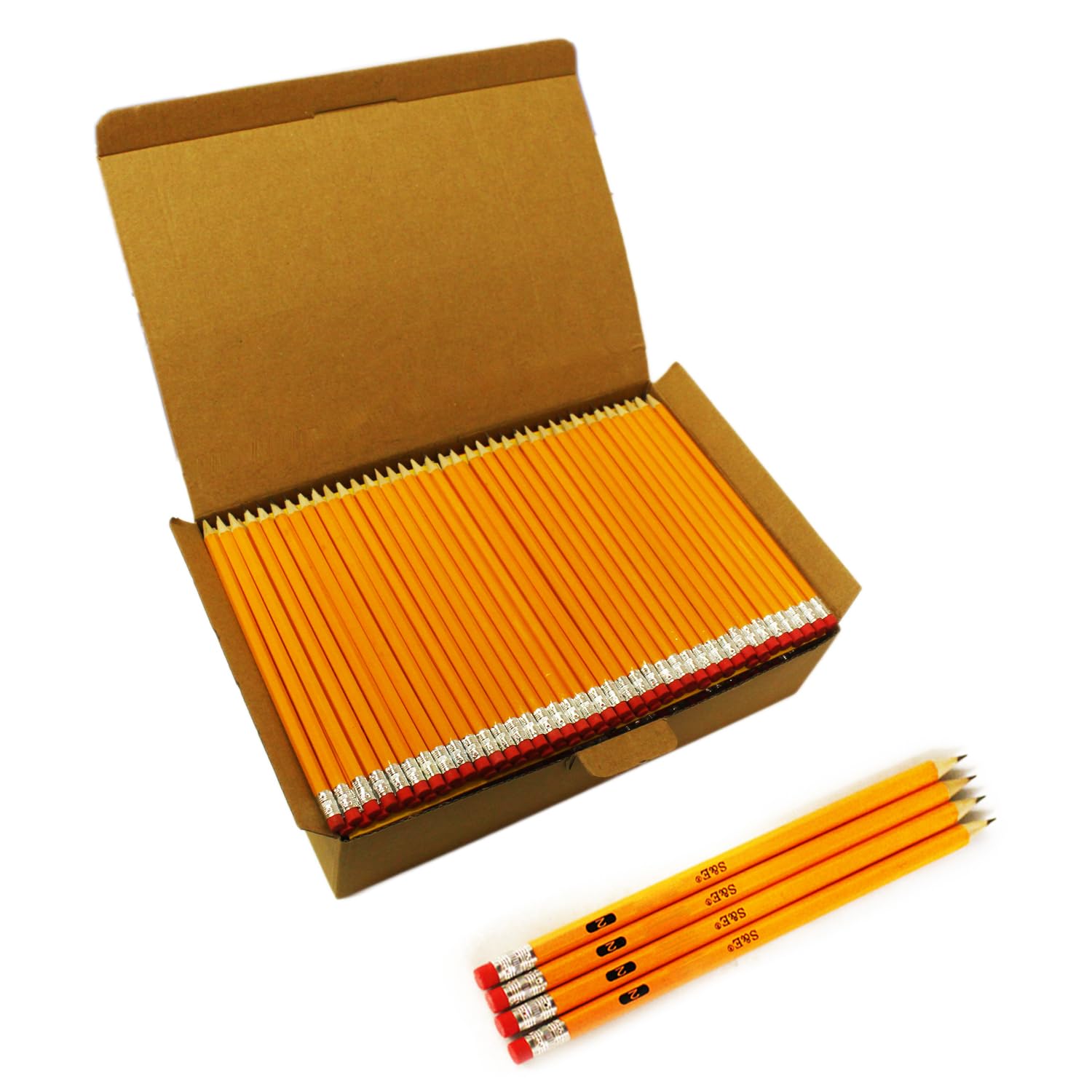 S & E Teacher 'S Edition 360Pcs Pre-Sharpened Pencils With Eraser Top, No.2 Pencils #2 Hb Pencil, Golf, Classroom, Pew, 360 Coun
