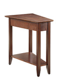 Convenience Concepts American Heritage Wedge End Table with Shelf, 24L x 16W x 24H, Espresso