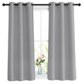 Nicetown Blackout Sliver Grey Curtains For Bedroom - Window Treatment Thermal Insulated Solid Grommet Room Darkening Vertical Dr