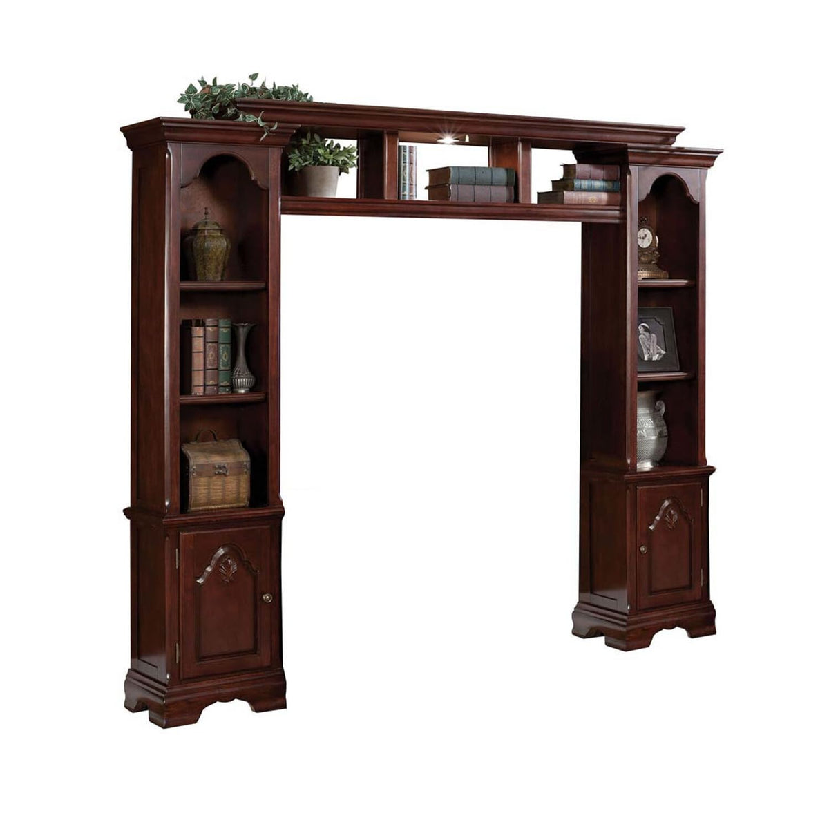 Acme Hercules Engineered Wood Entertainment Center Side Piers/Bridge in Cherry