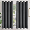 YoungsTex Dark Grey Blackout Curtains 45 Inches Length - Thermal Insulated with Grommet Room Darkening Curtain Drapes for Bedroo