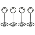 Hjgarden 4Pcs Table Number Holder, Notes Folder, Wedding Table Name Card Holder Clips, Picture Memo Note Photo Stand, Black