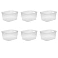 Sterilite Tall Open Storage Bin, Versatile Plastic Design, Clear, 6 Pack