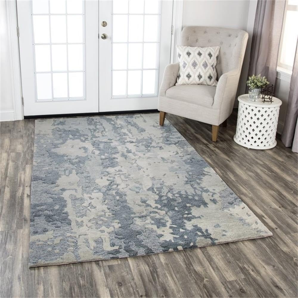 Rizzy Home Alora Decor Flare 5' X 8' Abstract Grey/Dk Grey Hand-Tufted Area Rug