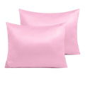 Ntbay Zippered Satin Pillow Cases For Hair And Skin, Luxury Standard Hidden Zipper Pillowcases Set Of 2, 20X26 Inches, Light Pink