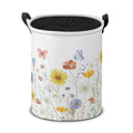 Botanical Floral Laundry Hamper Basket,Boho Wildflowers Collapsible Portable Laundry Bag, Storage Bins Toys Storage Gifts Basket