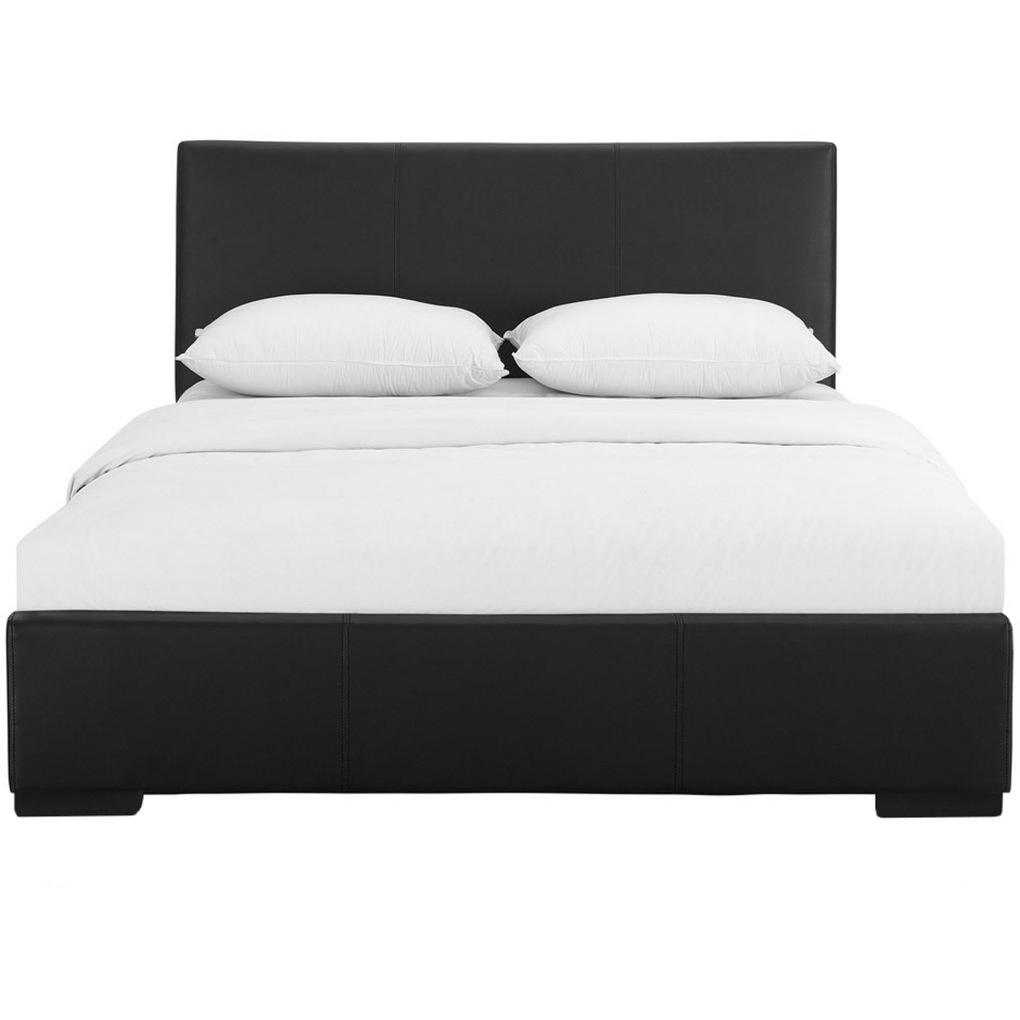 Hindes Upholstered Platform Bed, Black, Full/ Black