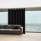 Bonzer Extra Wide Room Divider Curtain Total Privacy Wall Noise Reducing Blackout Curtains For Patio Sliding Glass Door, 96L X 1