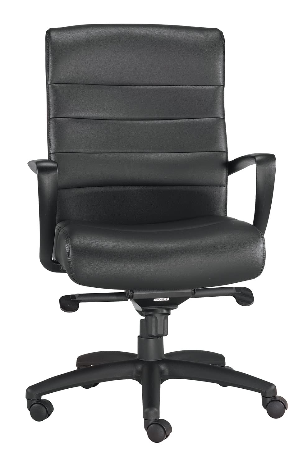 Eurotech Seating Manchester Mid Back Leather Chair, Black
