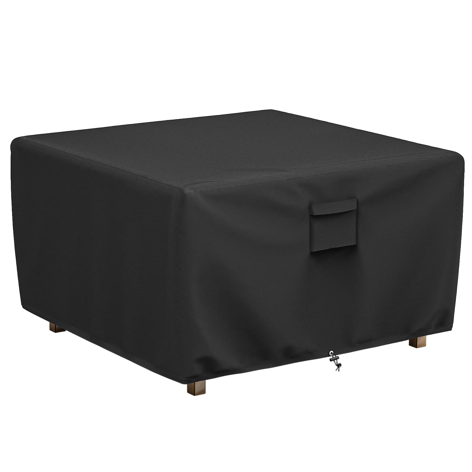 Shinestar Durable Square Fire Pit Cover, Fits For 41-44 Inch Gas Fire Table, Waterproof And Windproof, 44 X 44 X 24 Inches, Blac