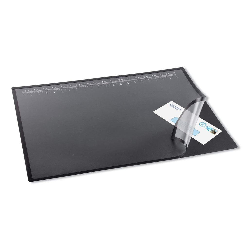 Lift-Top Pad Desktop Organizer With Clear Overlay, 24 X 19, Black