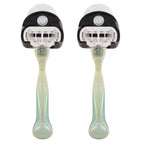Kwmobile 2X Razor Holder With Suction Cup - Self-Adhesive Shaver Wall Mount - Bathroom Organizer For Glass And Tiles - Black
