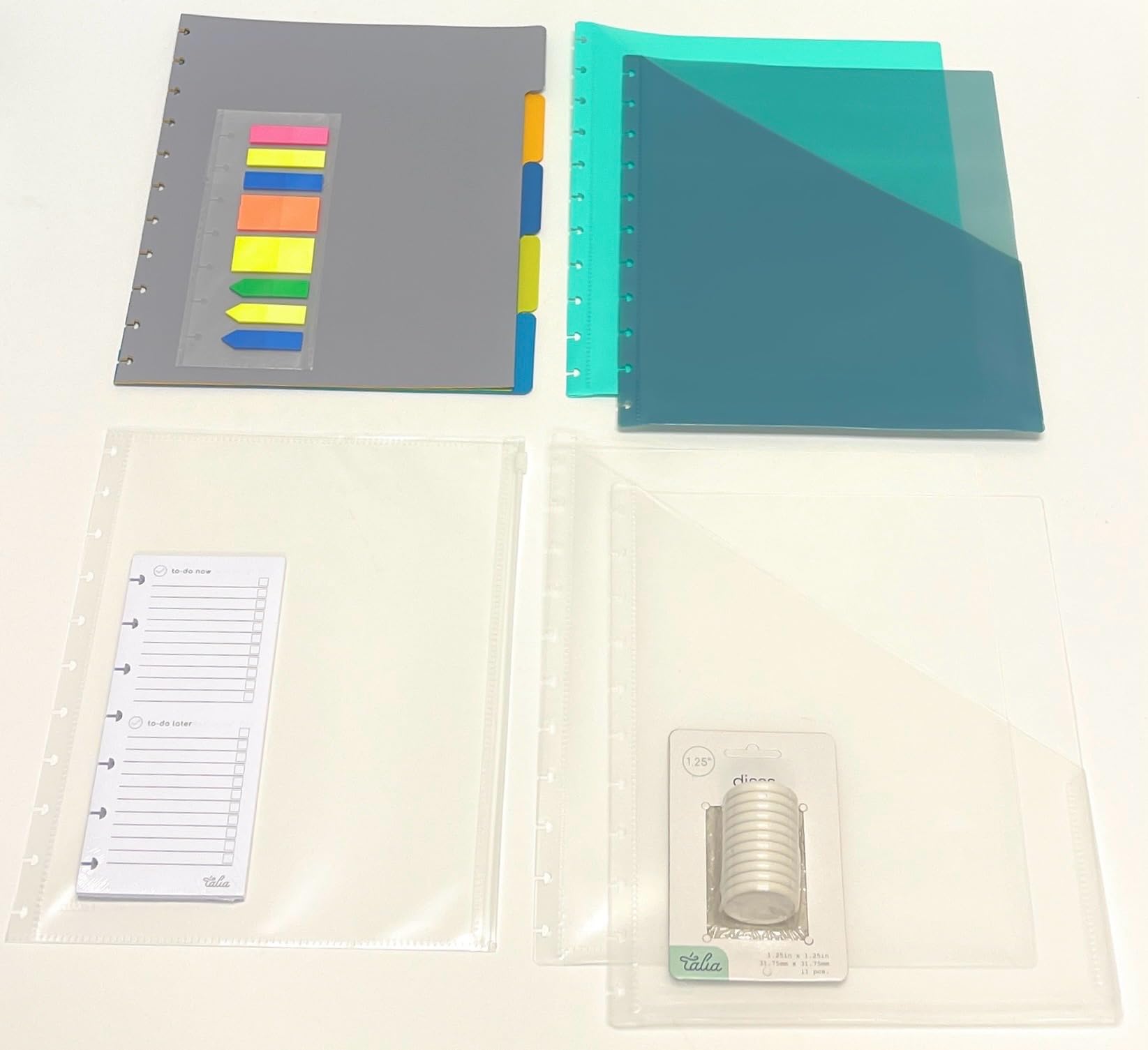 Talia Discbound Notebook Refills (Deluxe Expansion Kit (Classic Dividers), Letter (8.5In X 11In))