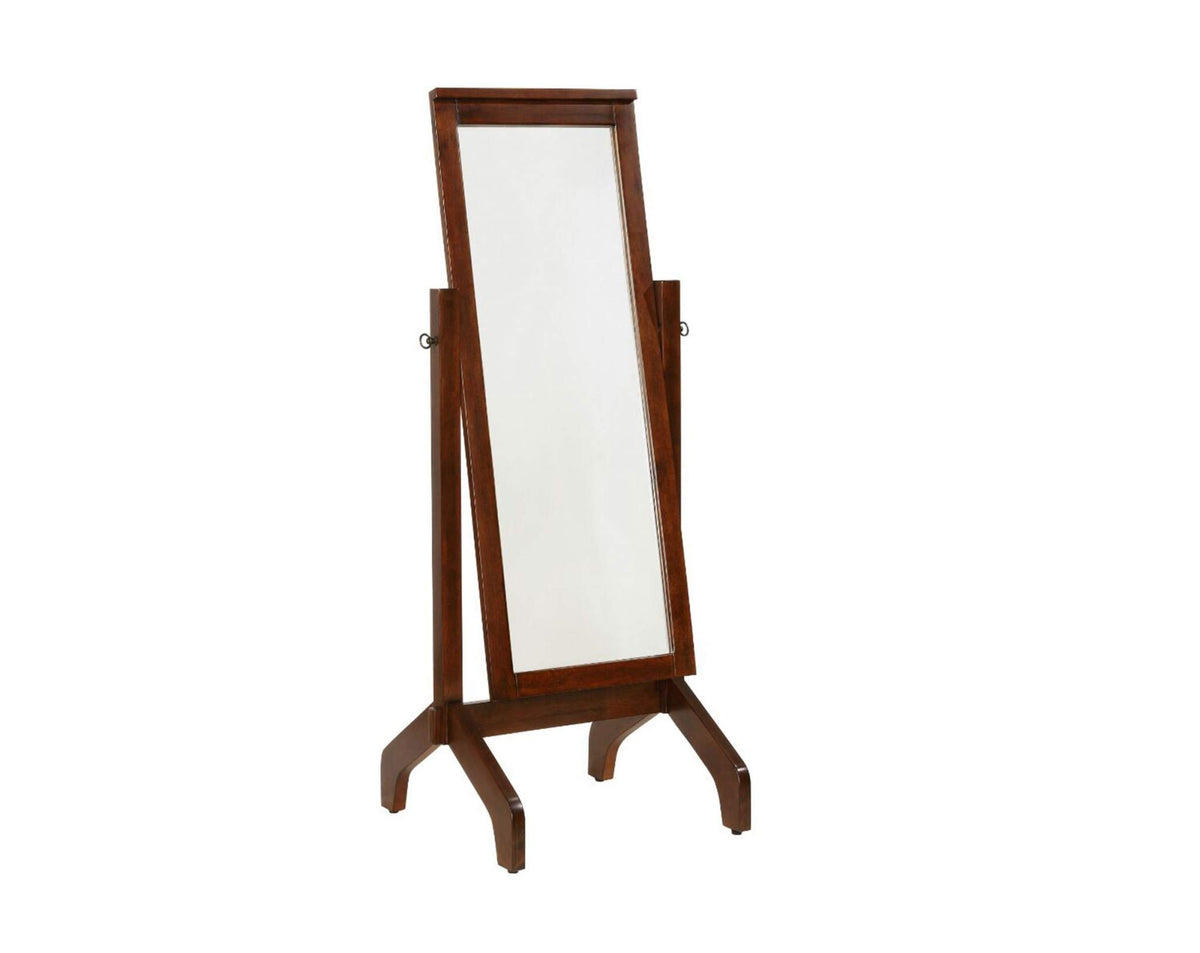 HomeRoots 22' X 22.5' X 59' Mocha Rubberwood Rectangle Mirror