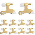 Obtanim 8 Pack Hinge Pin Door Stopper Heavy Duty Metal Adjustable Door Stops With Rubber Bumper Tips (Gold)