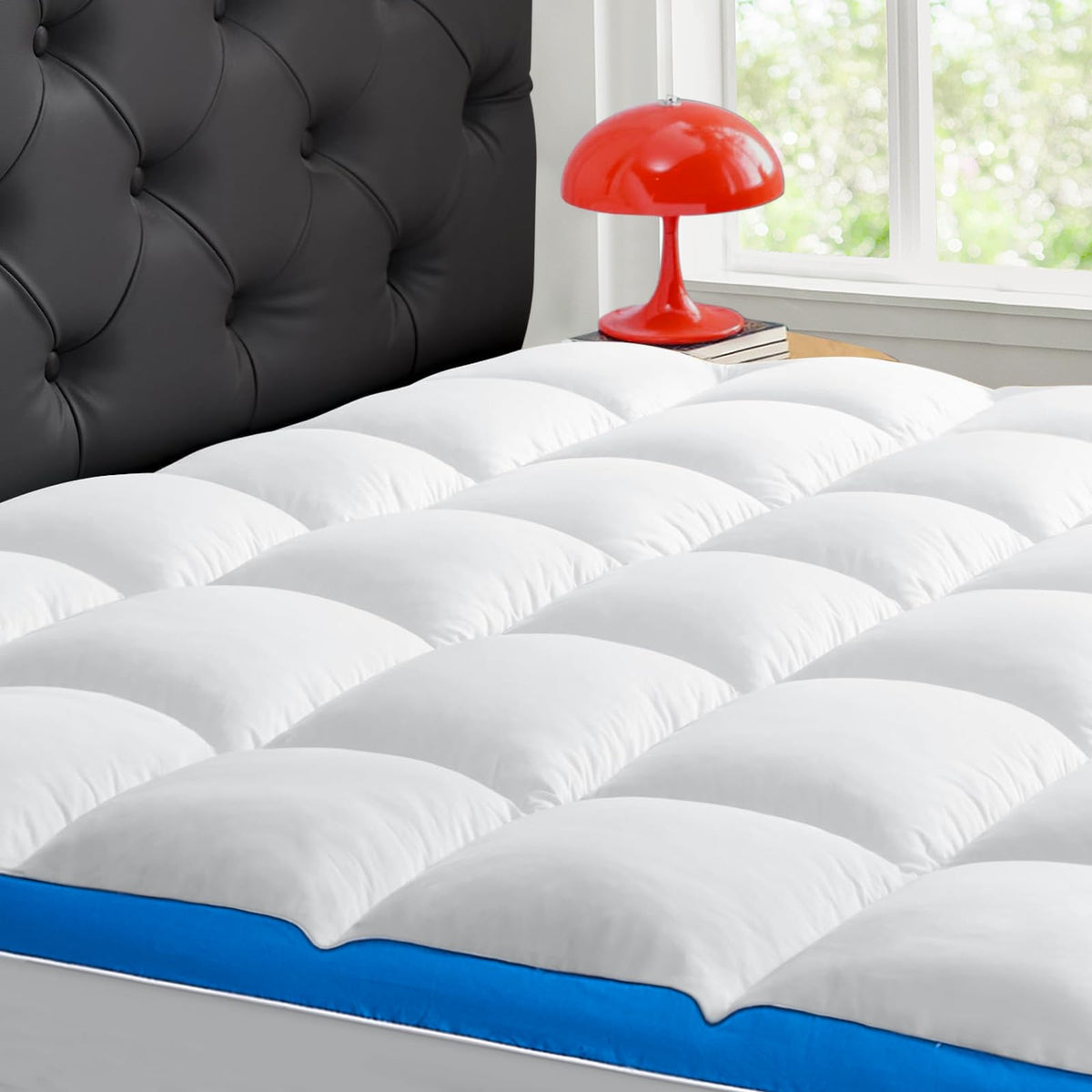 Full Size Mattress Topper, Cymula Cooling Mattress Pad Cover Pillowtop For Bed Back Pain, Futon Mattress Protector Extra Thick F