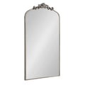 Kate and Laurel Arendahl Glam Arched Tall Panel Mirror, 24 x 42, Silver, Traditional Baroque Large Body Wall Mirror with Ornate 
