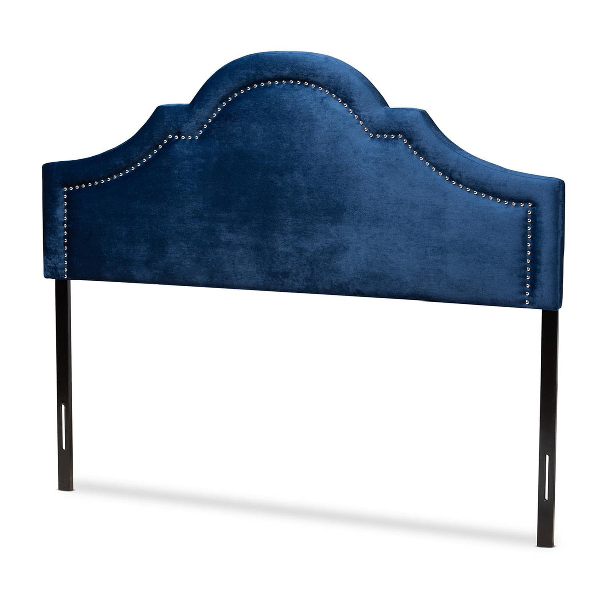 Baxton Studio Rita Modern and Contemporary Navy Blue Velvet Fabric Upholstered Full Size Headboard