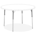 Lorell, Llr99926, Classroom Activity Table Standard Height Adjustable Leg Kit, 4 / Carton, Chrome,Silver Mist