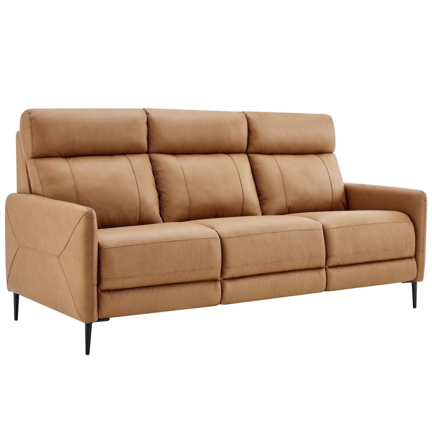 Modway EEI-4561-TAN Huxley Leather Sofa, Tan