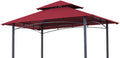 Scocanopy 8Ftx5Ft Replacement Canopy Grill Bbq Gazebo Roof Top, For Gazebo Model L-Gz238Pst-11 Only,Burgundy