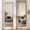 DUMOS 47x14 Full Length Mirror Over The Door, Wall Mounted Full Body Mirror, Door Hanging Metal Aluminum Alloy Frame Dressing Mi