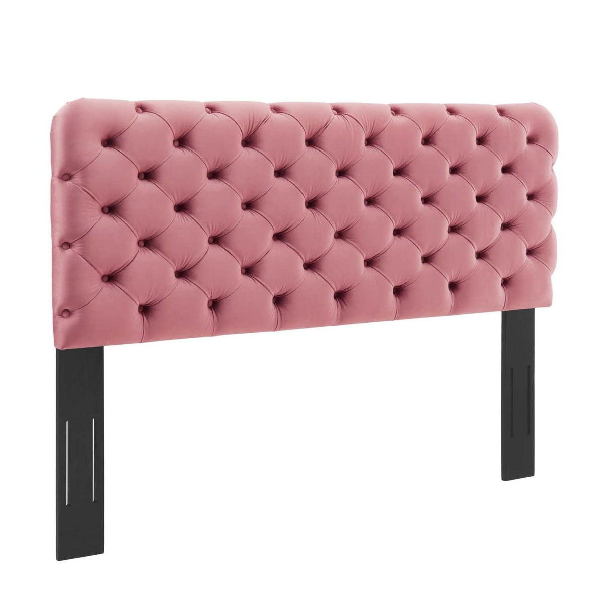 Modway Lizzy Tufted Performance Velvet Headboard In Dusty Rose