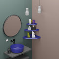 iSTAR Plastic Triangular Corner Wall Mounted Shelf Rack | Unbreakable Multipurpose Bathroom Kitchen Storage Stand for Shampoo, B