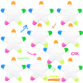 Sayaya Star Highlighters 10 Pcs 5-In-1 Colorful Star Highlighters Watercolor Highlighter Multi Color Fluorescent Highlighters As
