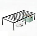 Sweetcrispy Twin Size 18 Inch Platform Bed Frame, Heavy Duty Metal Foundation Frame, Noise-Free Sturdy Steel Slats, Underbed Sto