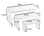 Flanicausa 3 Pieces Set - Medium Clear Acrylic Display Riser Set, Acrylic Display Stand