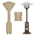 Outdoorlines Waterproof Outdoor Patio Heater Covers With Zipper And Storage Bag, Dust-Proof Uv-Resistant Windproof Propane Heavy Duty Heater Cover For Standing Heater, 1 Pack-95Hx34Dx19B Inch Camel