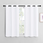Nicetown Draperies Curtains Panels, Blocking Out 50% Sunlight Window Treatment Curtains, Grommet Top Small Window Drapes For Bed