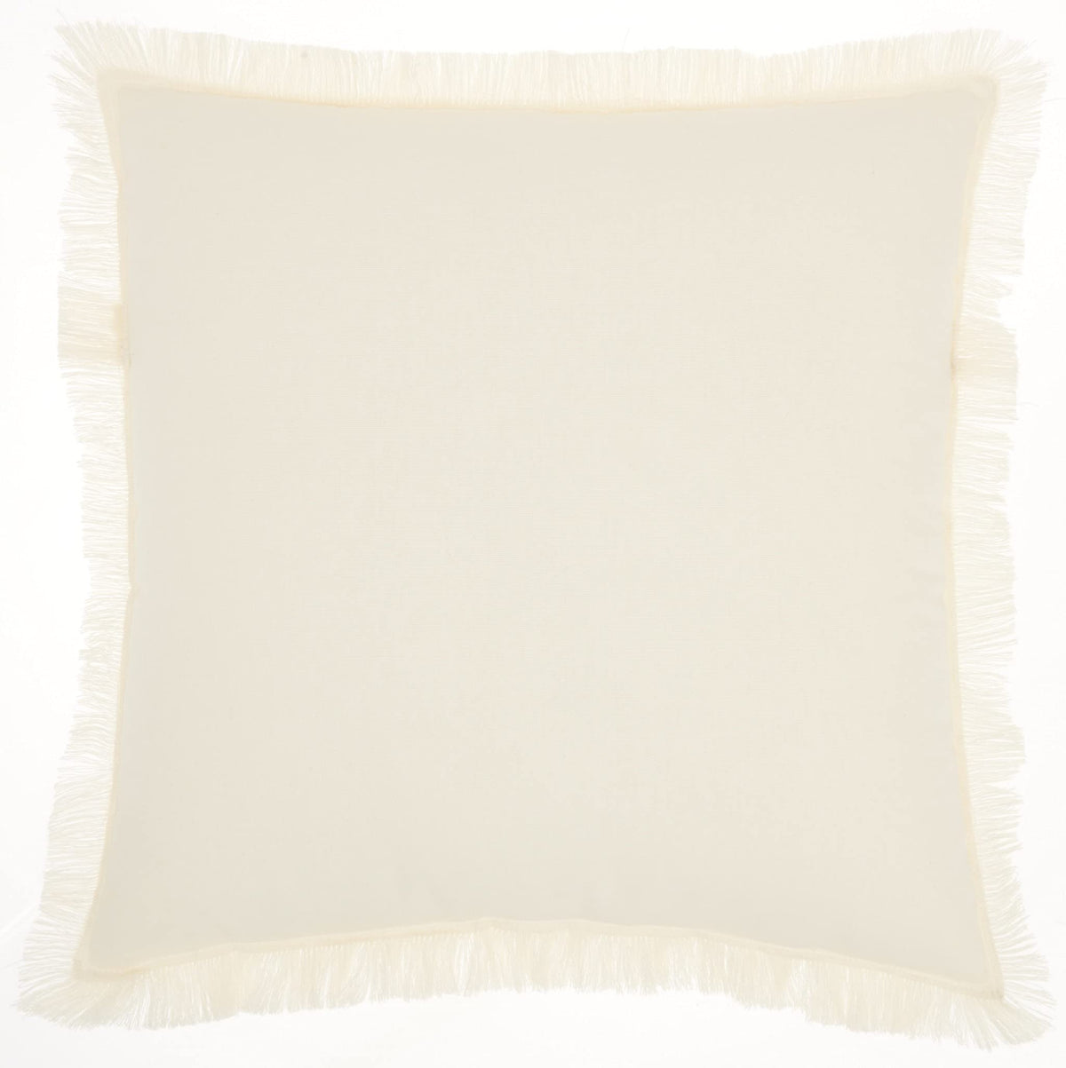 HomeRoots 100% Cotton Solid Ivory Contemporary Throw Pillow